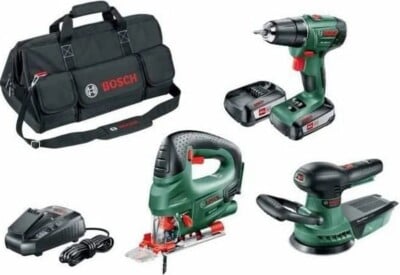 Location BOSCH 06039A310W BOSCH PSR 1800 Li-2 + PST 18 Li + AdvancedOrbit 18 Akku-Maschinen-Set 18,0 V, mit 2 Akkus Bosch à Paris